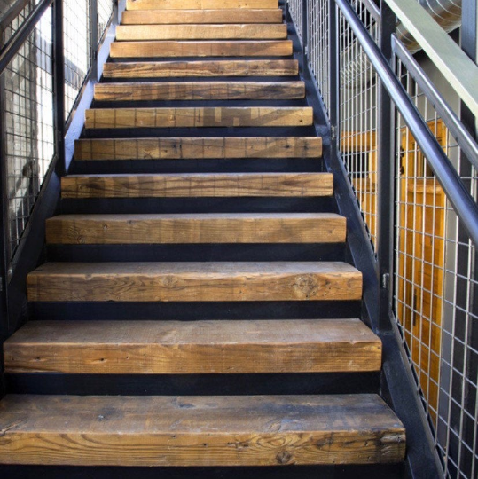 Solid Reclaimed Wood Thick Stairs Treads – Reclaimed & Brass Co.
